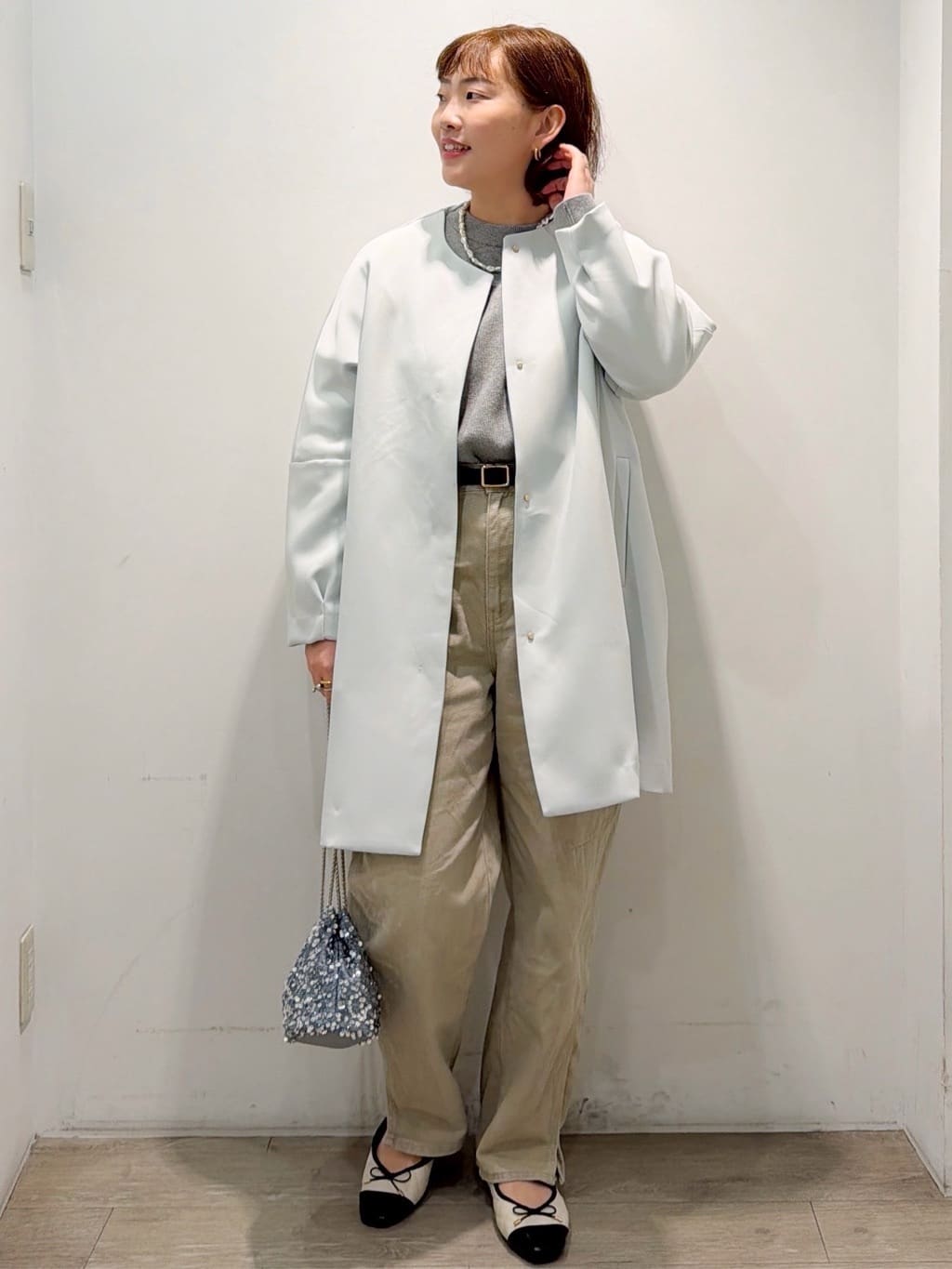 sumicaさんの「OPAQUE.CLIP｜フォルムスリーブミドルコート【洗濯機OK】」を使ったコーディネート
