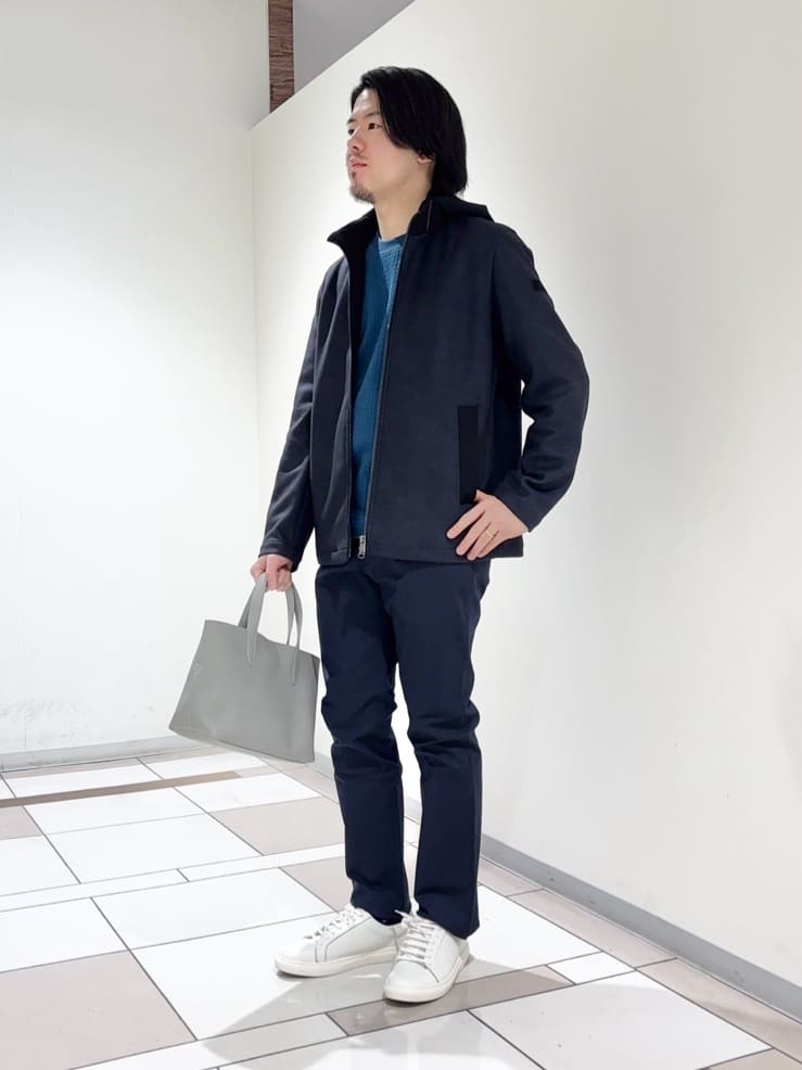 及川さんの「TAKEO KIKUCHI｜【JUST ONE LAYER】ダウンファブリック ジップアップ フード ブルゾン」を使ったコーディネート