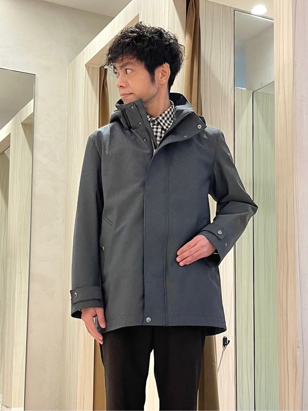 URAさんの「TAKEO KIKUCHI｜【3WAY】ドビー ダウンライナー付ブルゾン」を使ったコーディネート