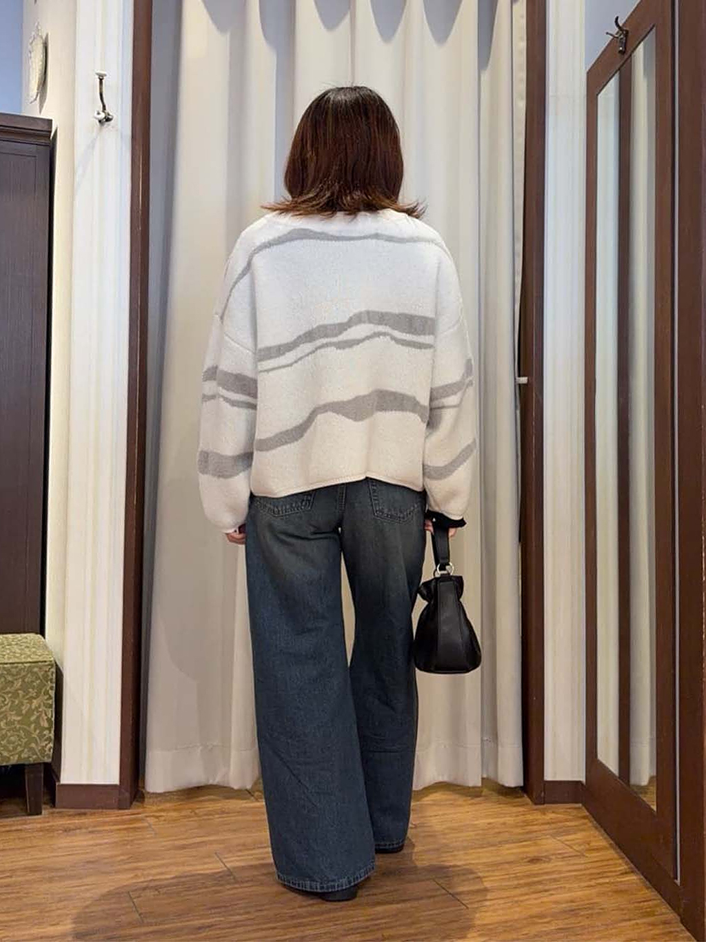 yuzukaさんの「SHOO･LA･RUE｜【選べる4柄】ダブルZIPで着こなし色々 柄カーディガン」を使ったコーディネート