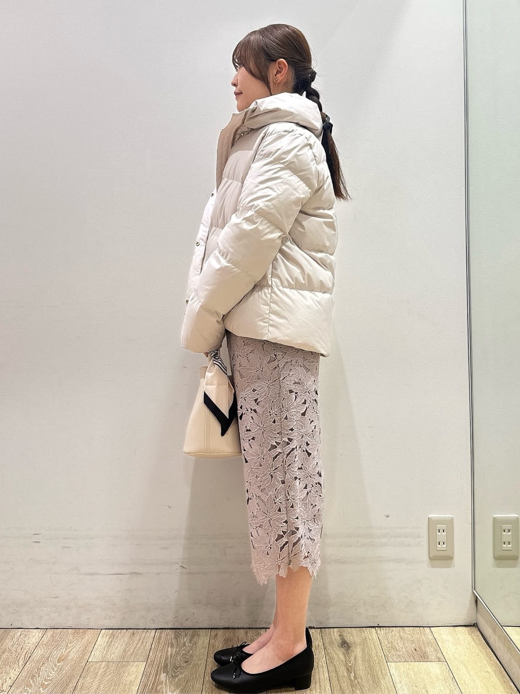 MOMOさんの「index｜KAWADAダウンショートコート【撥水／洗濯機OK／静電気防止裏地】《XS～LL》」を使ったコーディネート