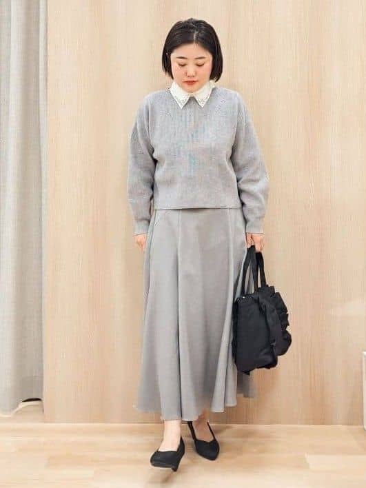 ふるさんの「grove｜毎日着たくなる、もちもち畦編みニット」を使ったコーディネート
