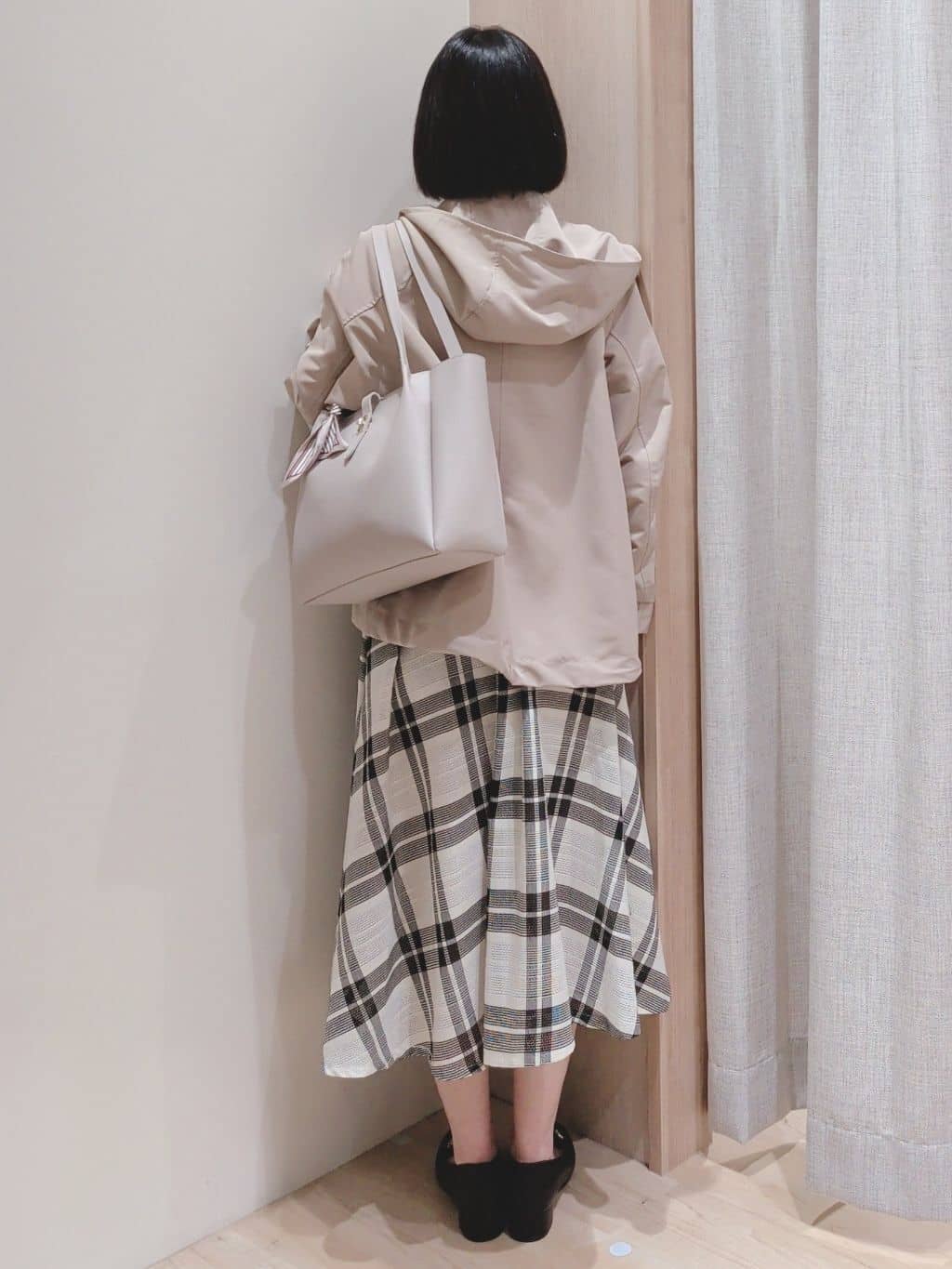 Yuiさんの「grove｜高評価！【洗濯機OK】ベーシックニット【毛玉軽減】」を使ったコーディネート