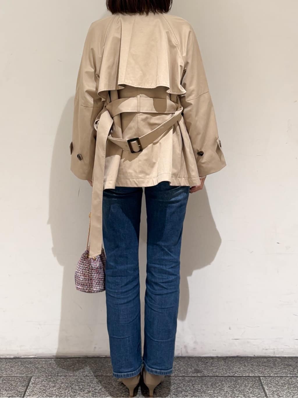 riさんの「OPAQUE.CLIP｜ミドルトレンチコート【洗濯機OK】」を使ったコーディネート