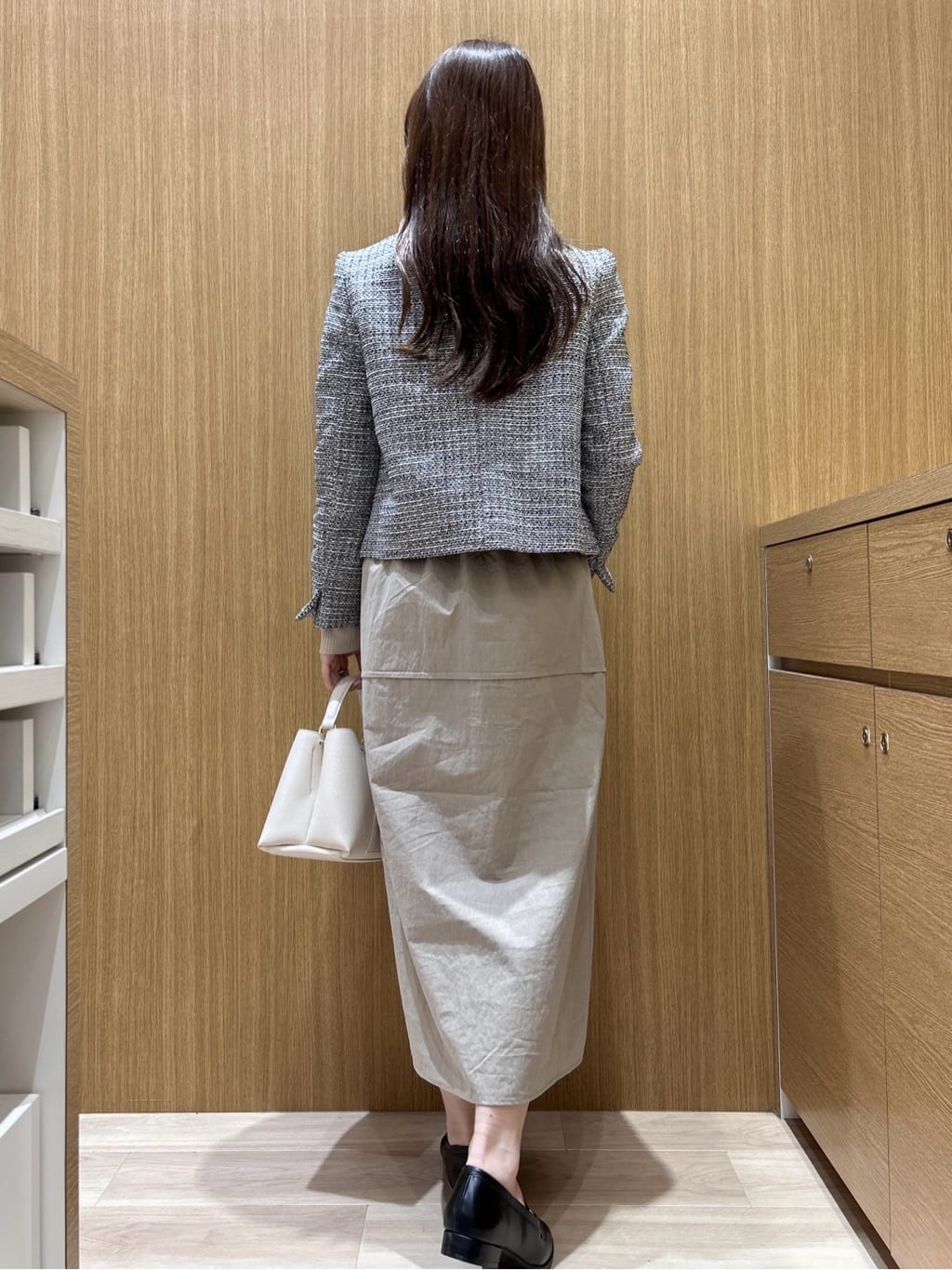 maiさんの「OPAQUE.CLIP｜《通勤対応》 コットンツイードジャケット」を使ったコーディネート