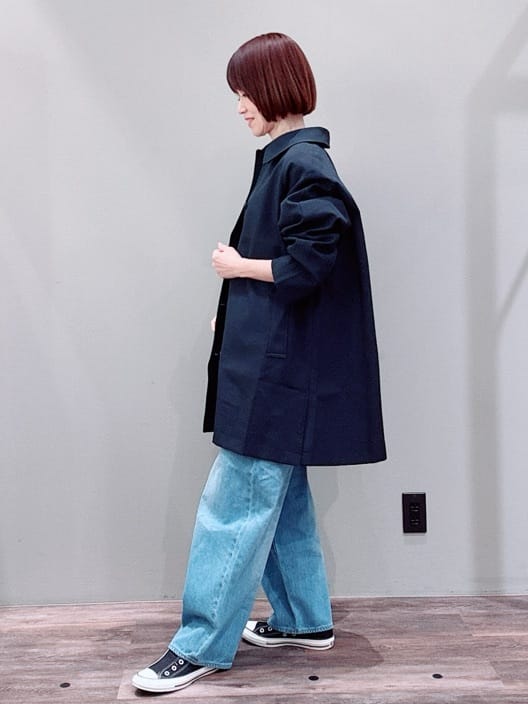 Satoさんの「Dessin｜【花粉ガード/撥水加工/洗える】ステンカラースプリングコート」を使ったコーディネート