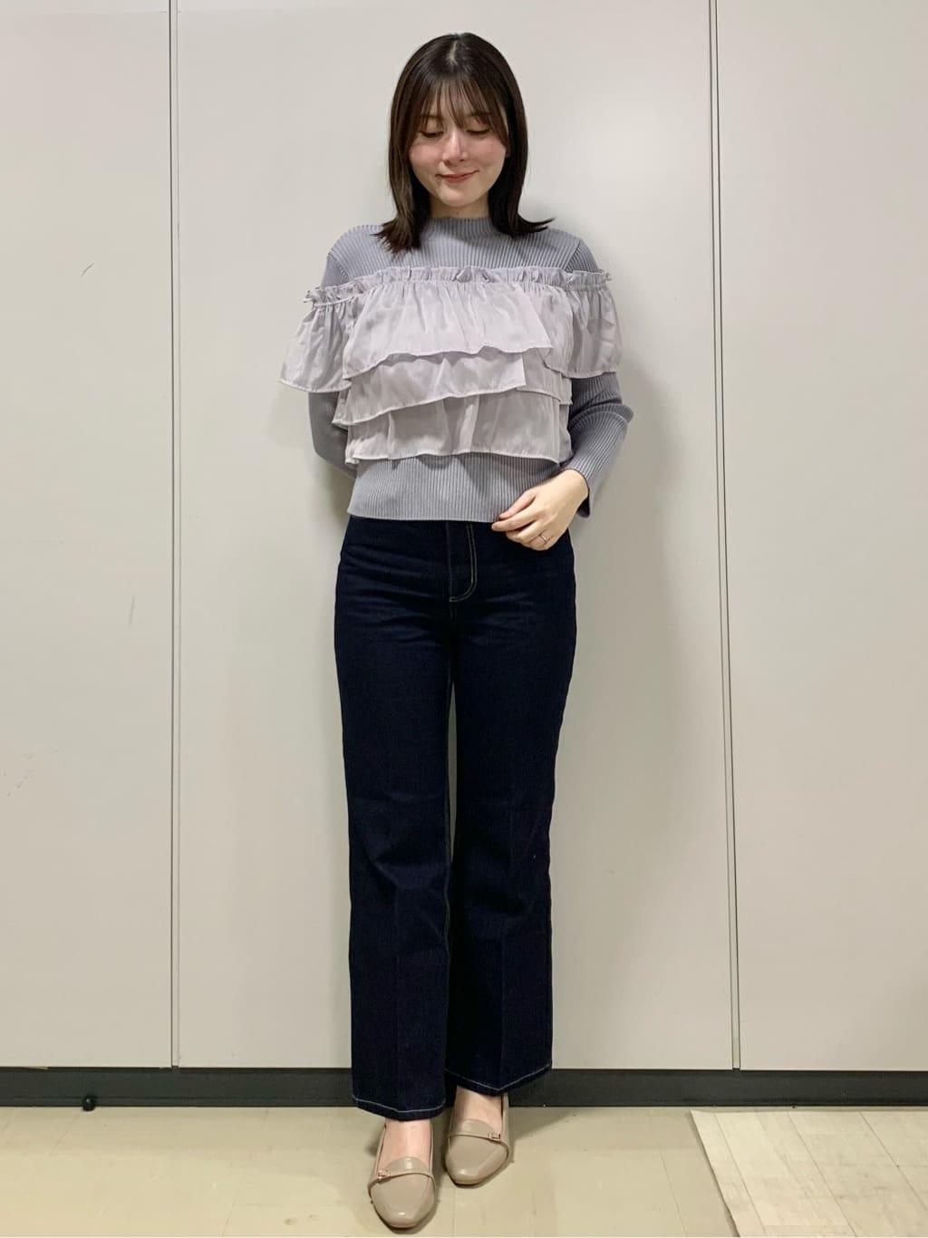 kasumiさんの「index｜3wayフリルドッキングニット【洗濯機OK／抗ピル】」を使ったコーディネート