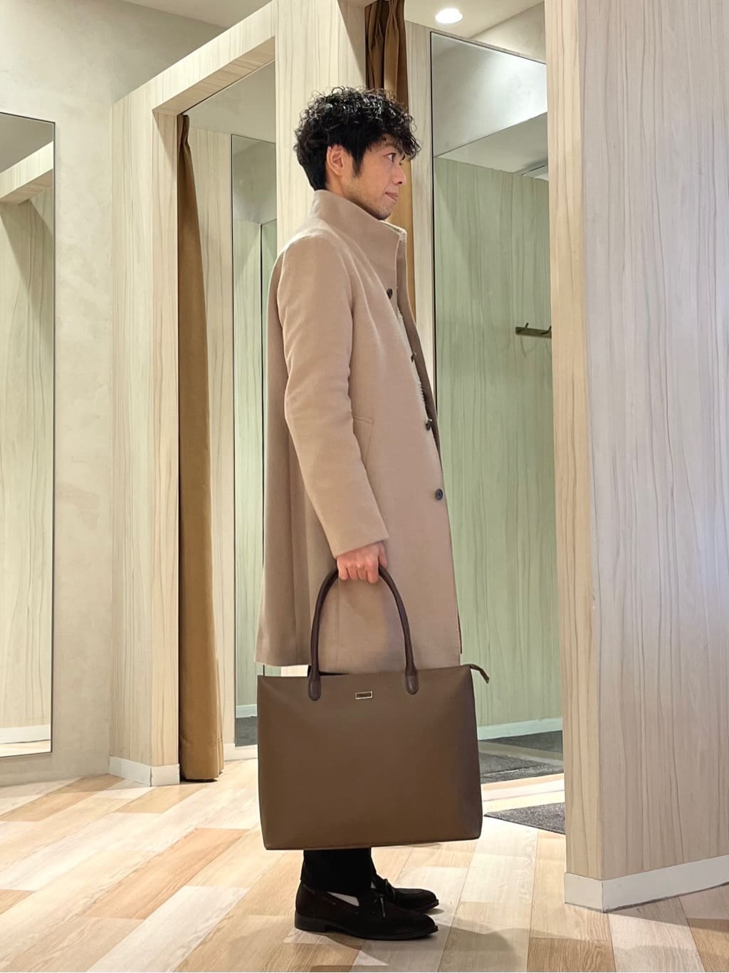 URAさんの「TAKEO KIKUCHI｜畦編みチェック プルオーバーニット」を使ったコーディネート