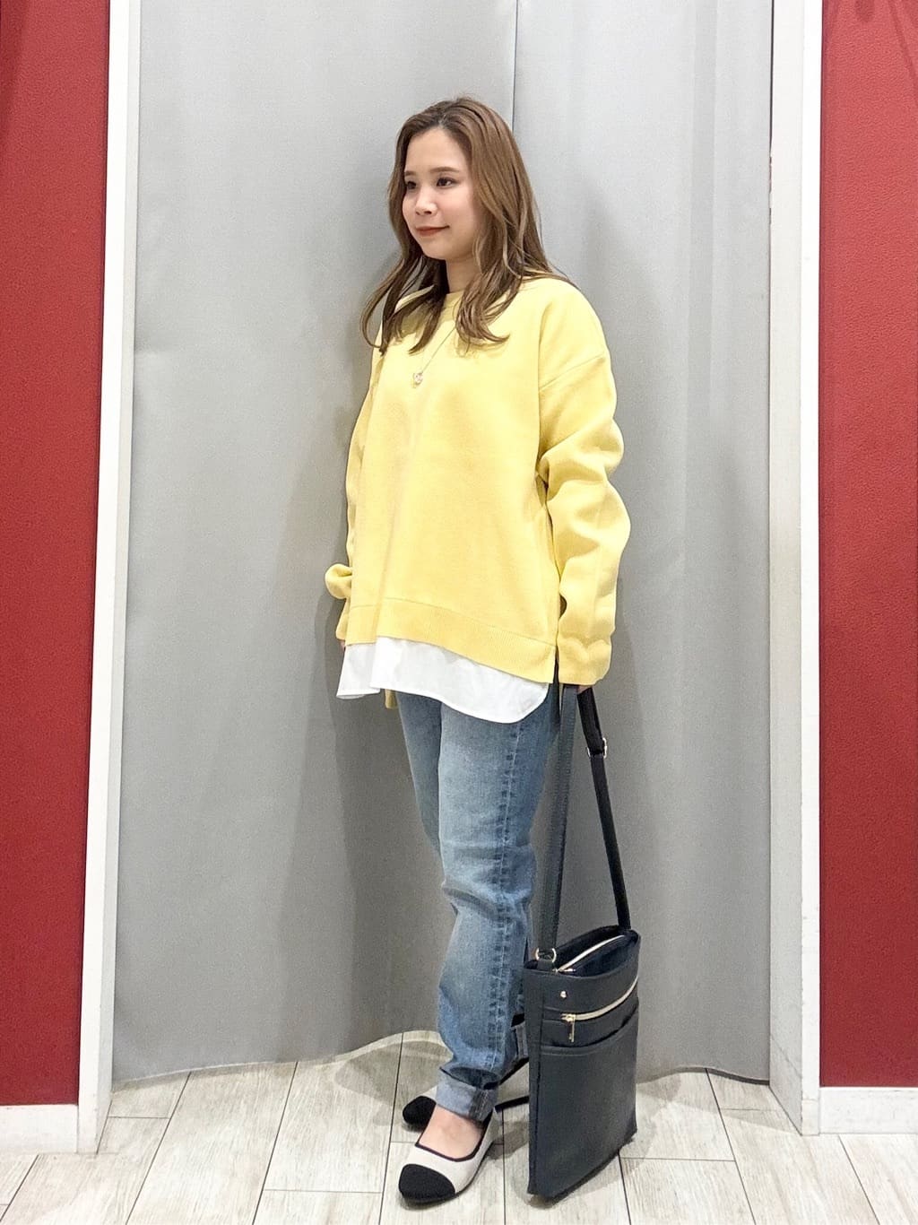shioさんの「SHOO･LA･RUE｜【高レビュー/洗濯機可/S-LL】さらに軽くなった スポンディッシュ裾フェイクトップス」を使ったコーディネート
