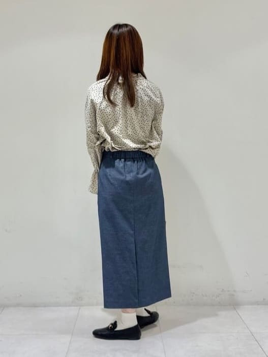 kyokaさんの「UNTITLED｜【洗える/後ろウエストゴム】オックスアイラインスカート」を使ったコーディネート