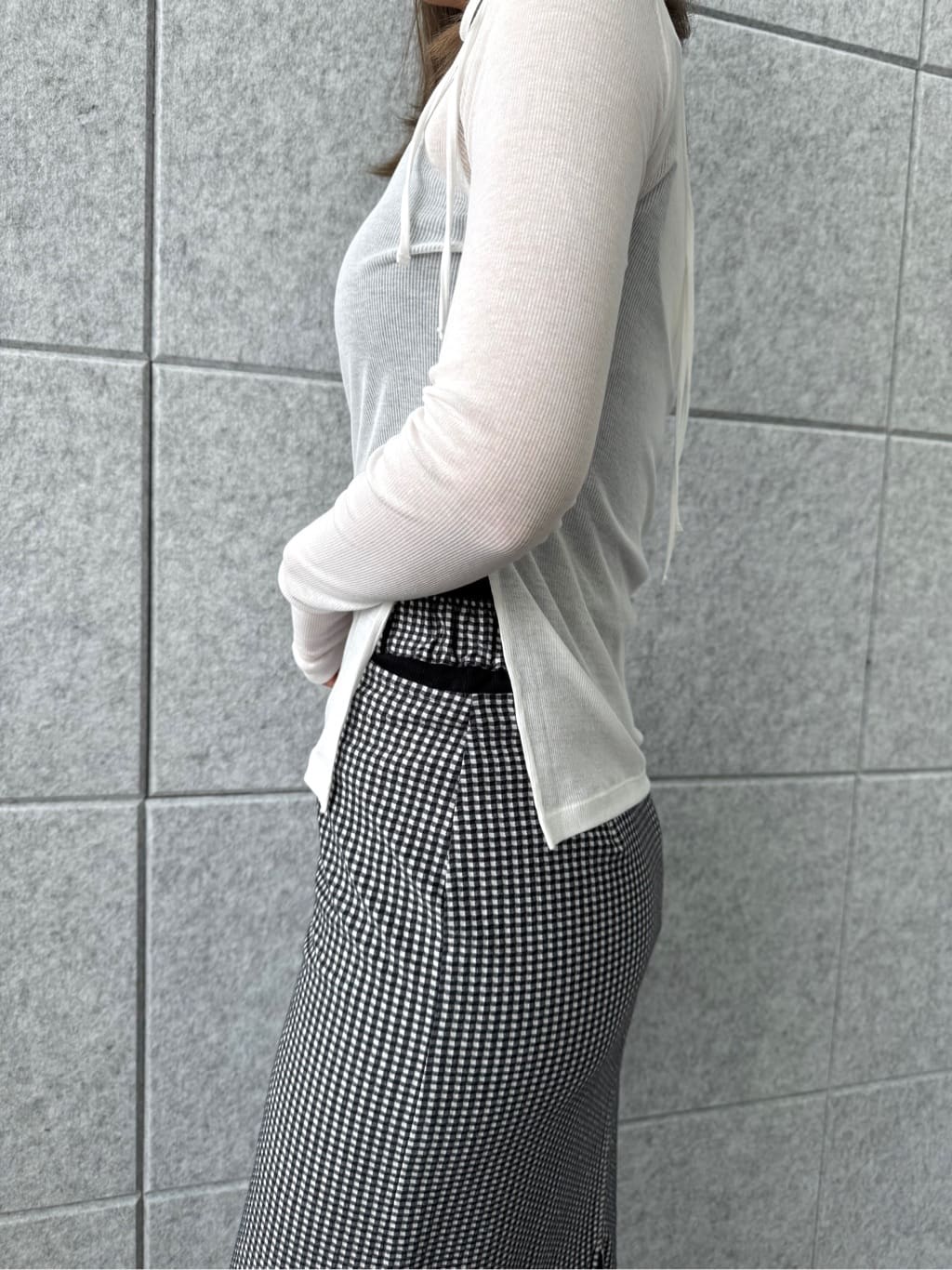 uchi__yamaさんの「CODE A｜jersey ribbon pullover」を使ったコーディネート