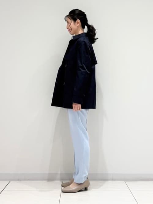 kayoさんの「INDIVI｜【花粉付着防止／撥水／UVケア】名品トレンチコート」を使ったコーディネート