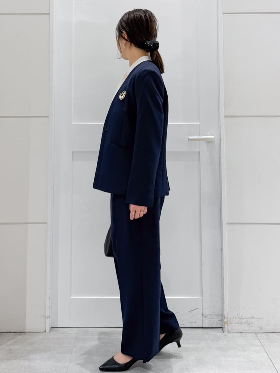 yuka.aさんの「OPAQUE.CLIP｜《通勤／セットアップ対応》 Vネックジャケット／ダブルクロス【洗濯機OK】」を使ったコーディネート