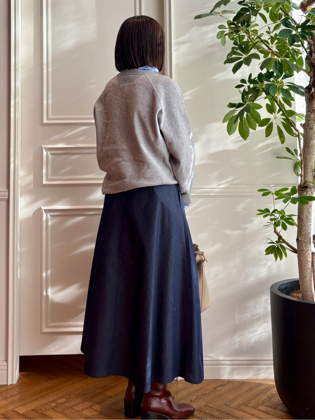 nakaoさんの「DRESSTERIOR｜◆ウォッシャブルコットンカシミヤプルオーバーニット」を使ったコーディネート