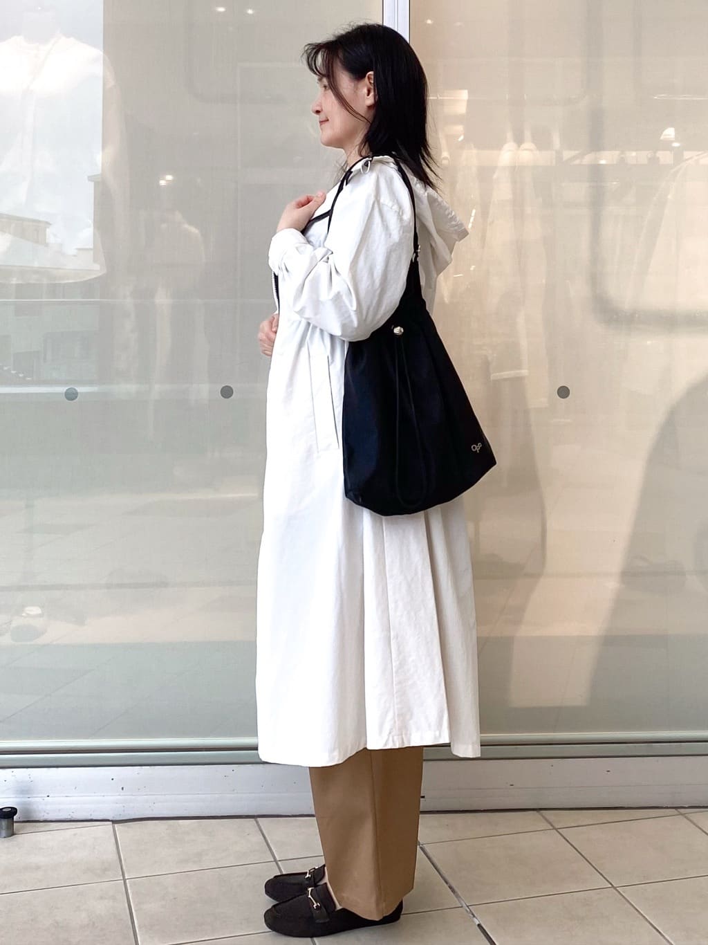 Jeanさんの「OPAQUE.CLIP｜撥水フードZIPロングコート【洗濯機OK】」を使ったコーディネート