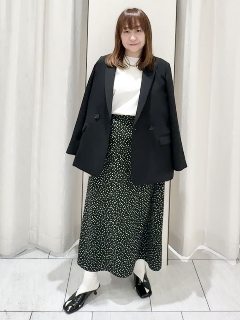 ʏᴜᴋɪᴋᴏさんの「UNTITLED｜◆【洗える/ストレッチ性】ダブルブレストジャケット」を使ったコーディネート
