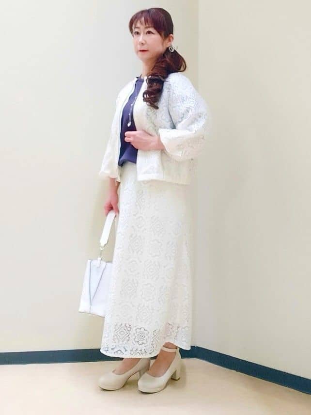 花さんの「Reflect｜チュールレイヤードスリーブプルオーバー」を使ったコーディネート