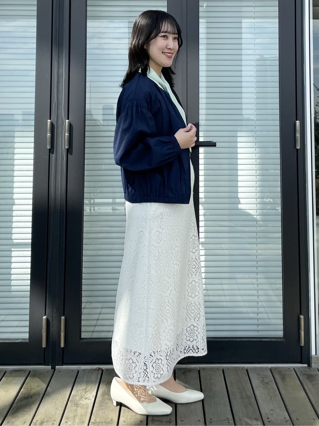yukariさんの「Reflect｜フロントファスナーシアーブルゾン」を使ったコーディネート