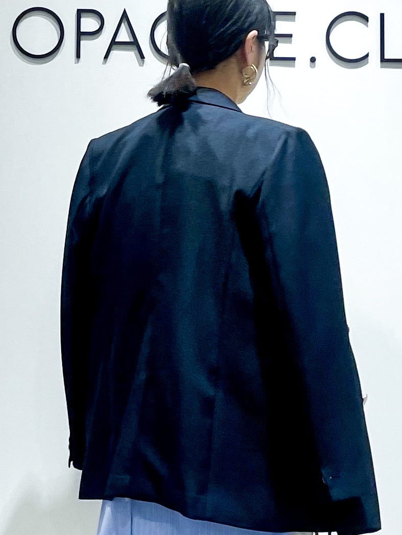 あいさんの「OPAQUE.CLIP｜金ボタンダブルブレストテーラードジャケット／セットアップ対応【洗える】」を使ったコーディネート