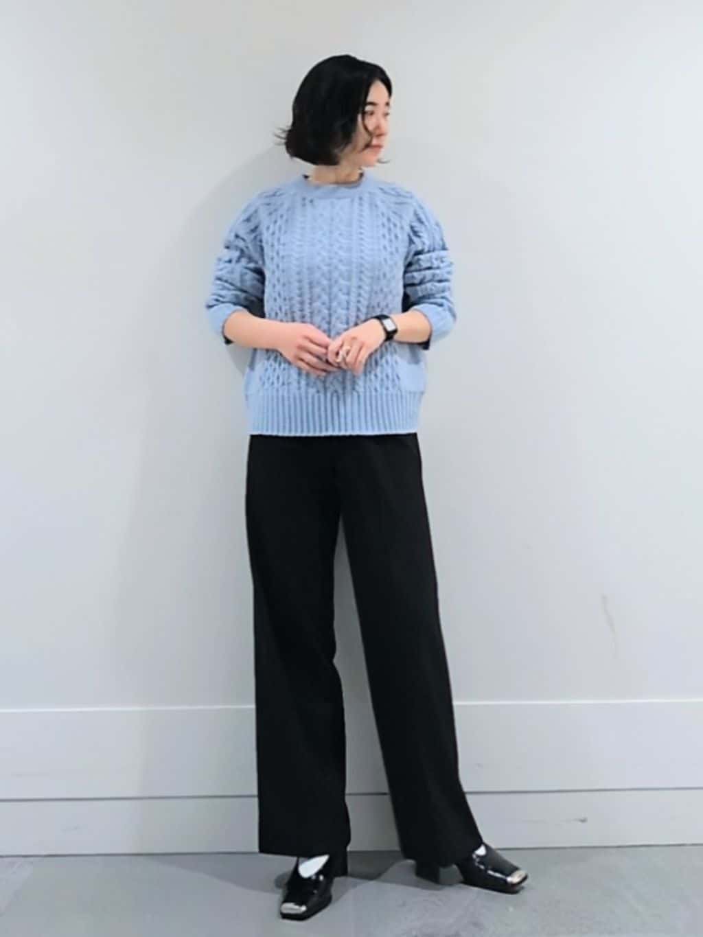ミズタさんの「UNTITLED｜【洗える】スポンディッシュ ケーブル柄ニット」を使ったコーディネート