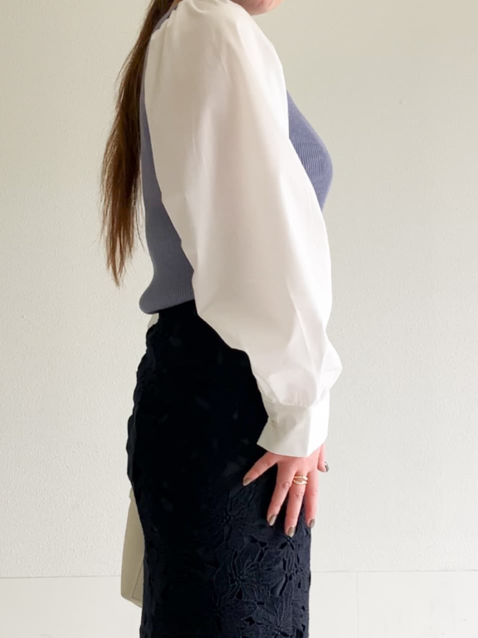MIPPOさんの「index｜《XS~3L》フラワーレースタイトスカート【洗濯機OK】」を使ったコーディネート