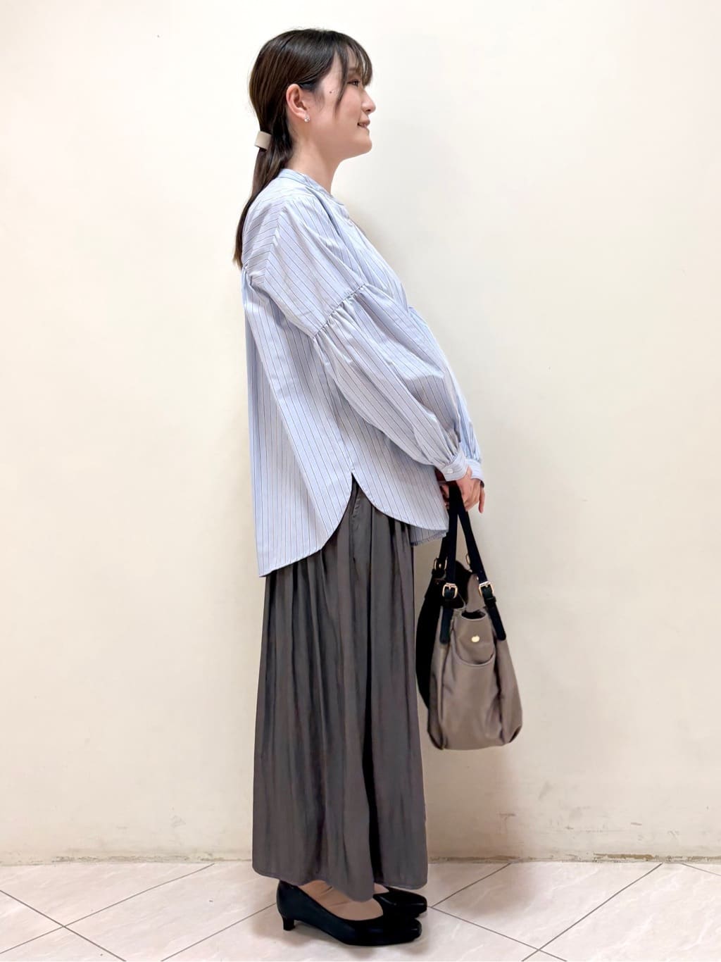 mikiさんの「Reflect｜【レイヤードにおすすめ◎】バンドカラーボリュームスリーブシャツ」を使ったコーディネート