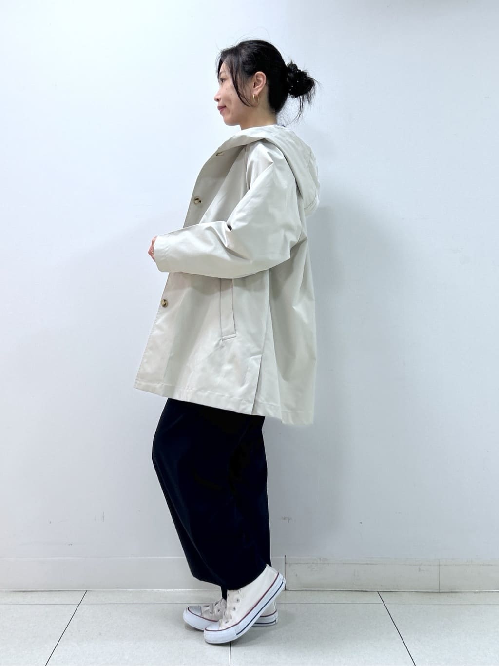 Kaiさんの「Dessin｜【洗える】フードトレンチコート」を使ったコーディネート