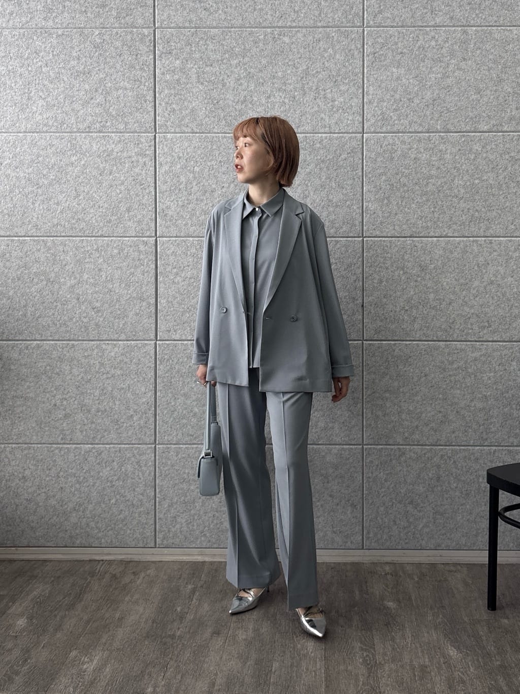 mikuさんの「INDIVI｜Comfy SET UP｜フレアスリーブブラウス【セットアップ対応／通勤／カセット服／接触冷感／UV」を使ったコーディネート