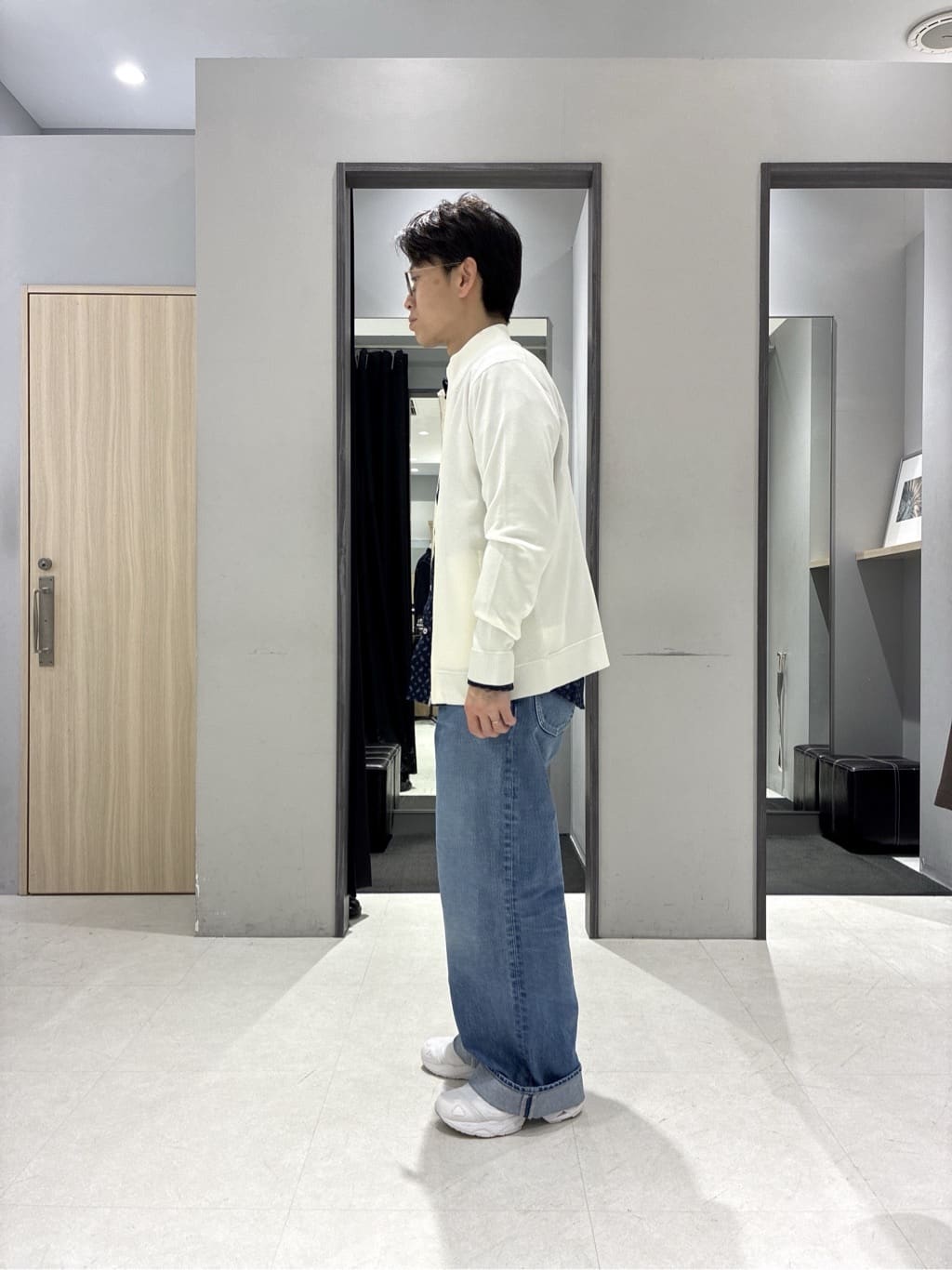わいずみさんの「TAKEO KIKUCHI｜ジップアップ 鹿の子 ニット」を使ったコーディネート