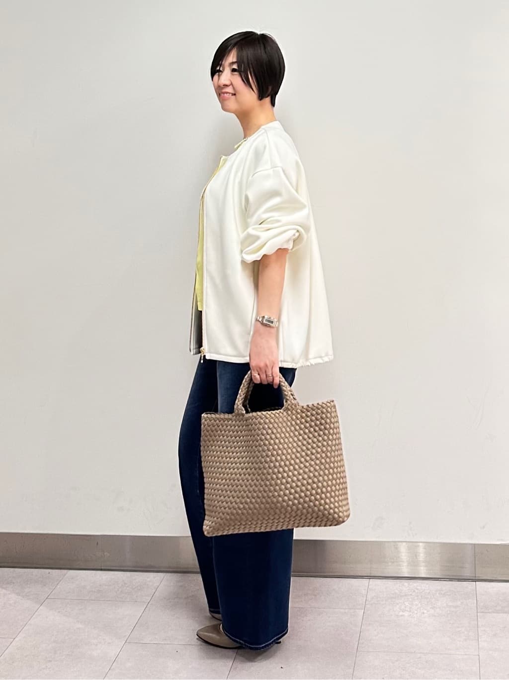 みなこさんの「UNTITLED｜【古畑星夏さん着用/人気デニム】MAKE&times;DENIM WIDE」を使ったコーディネート