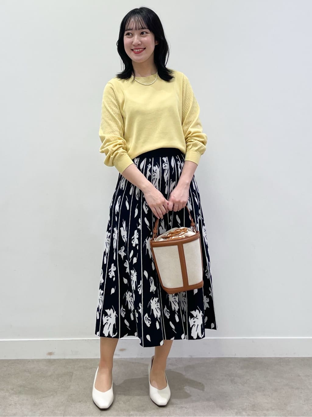 yukariさんの「Reflect｜透かしスリーブデザインハイゲージニット」を使ったコーディネート