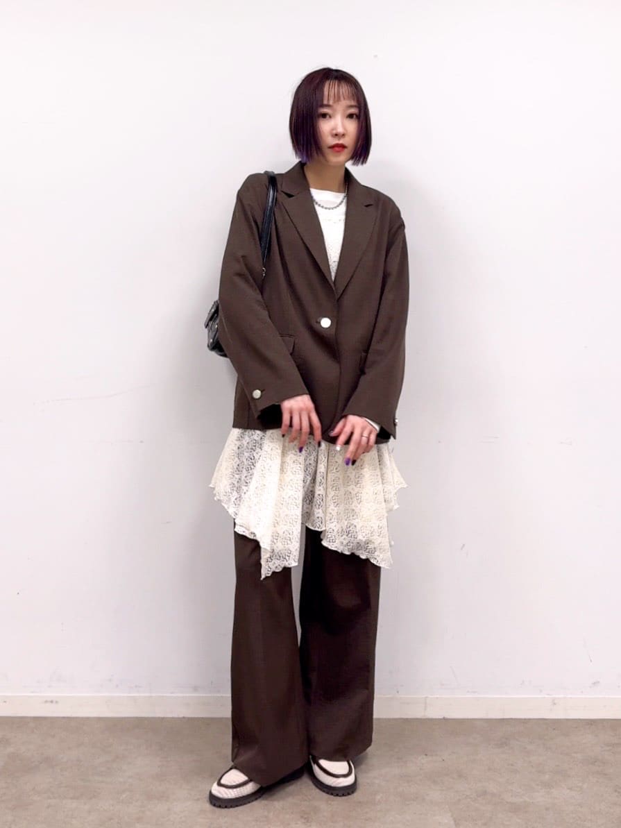 𝐜𝐡𝐢𝐤𝐚さんの「SHOO･LA･RUE｜【洗濯機可/セットアップ可/UV/SS-LL】楽してきちんと きれい見えゆったりワイドパンツ」を使ったコーディネート