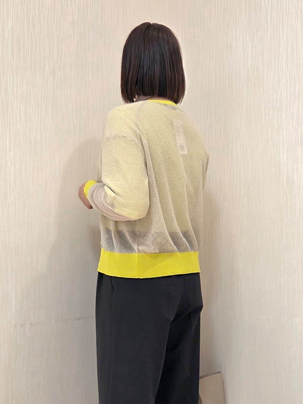 naokoさんの「UNTITLED｜【洗える】シアーニットカーディガン」を使ったコーディネート