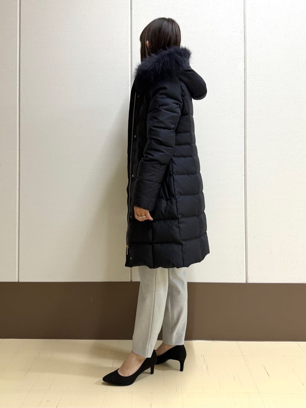 mamiさんの「INDIVI｜【洗える】ケーブルデザイン ラウンドヘムニット」を使ったコーディネート