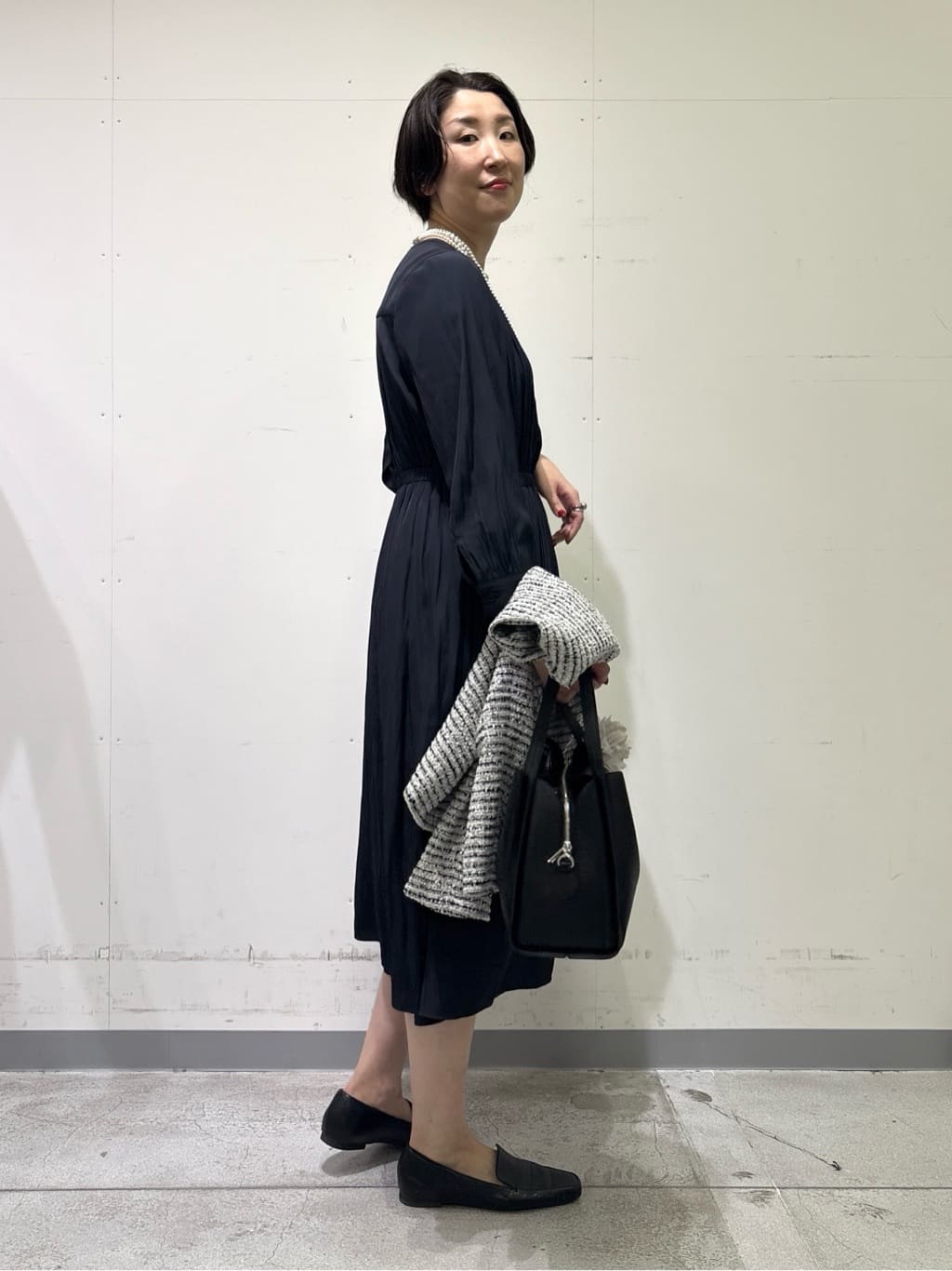 yuriさんの「INDIVI｜【洗える】ギャザーフレアワンピース」を使ったコーディネート
