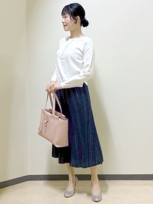 beni_gingerさんの「Reflect｜レースデザインスリーブニットプルオーバー」を使ったコーディネート