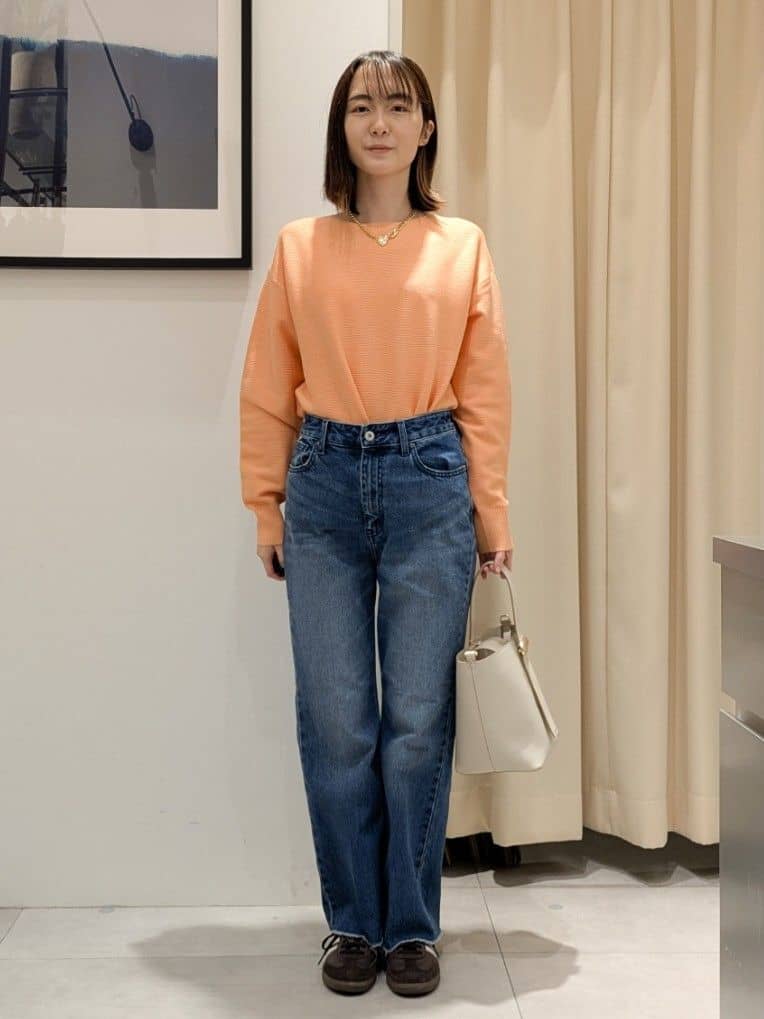 なめさんの「THE SHOP TK｜【S-XLサイズ/選べる6色】どこから見ても美しい ガーターニット/洗濯機OK」を使ったコーディネート