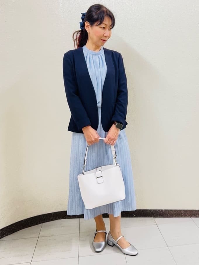 ⭐︎Eimi⭐︎さんの「Reflect｜【セットアップ可】ストライプ柄ジャカードブラウス」を使ったコーディネート