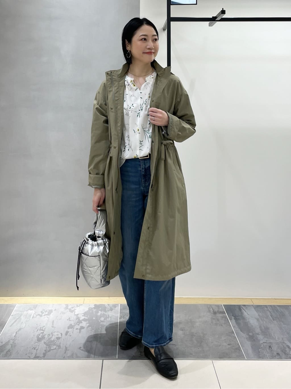 shihoさんの「INDIVI｜◆【2WAY/洗える/はっ水】グログランモッズコート」を使ったコーディネート