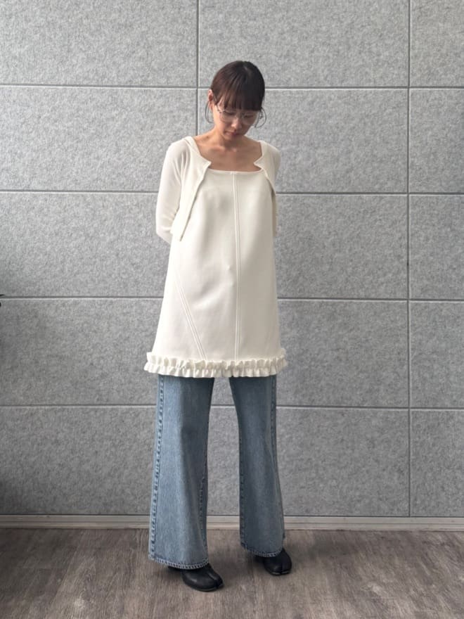 designer yukaさんの「CODE A｜【Re】stretch hook cardigan」を使ったコーディネート