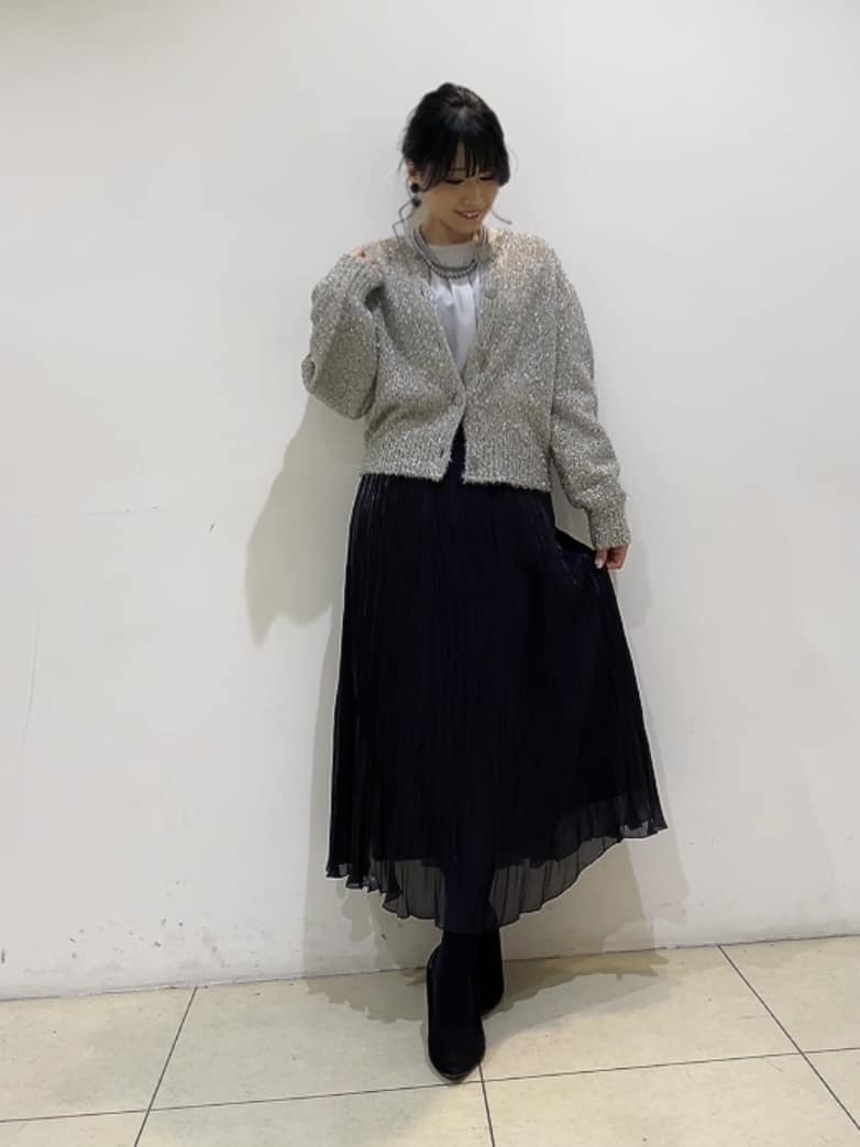 watanabeさんの「UNTITLED｜【ラメ風/着映え】ファンシーヤーン カーディガン」を使ったコーディネート