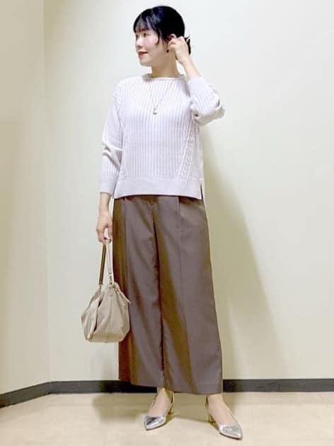  beni_gingerさんの「Reflect｜【ゆったり着られる◎】ワイドリブニットプルオーバー」を使ったコーディネート
