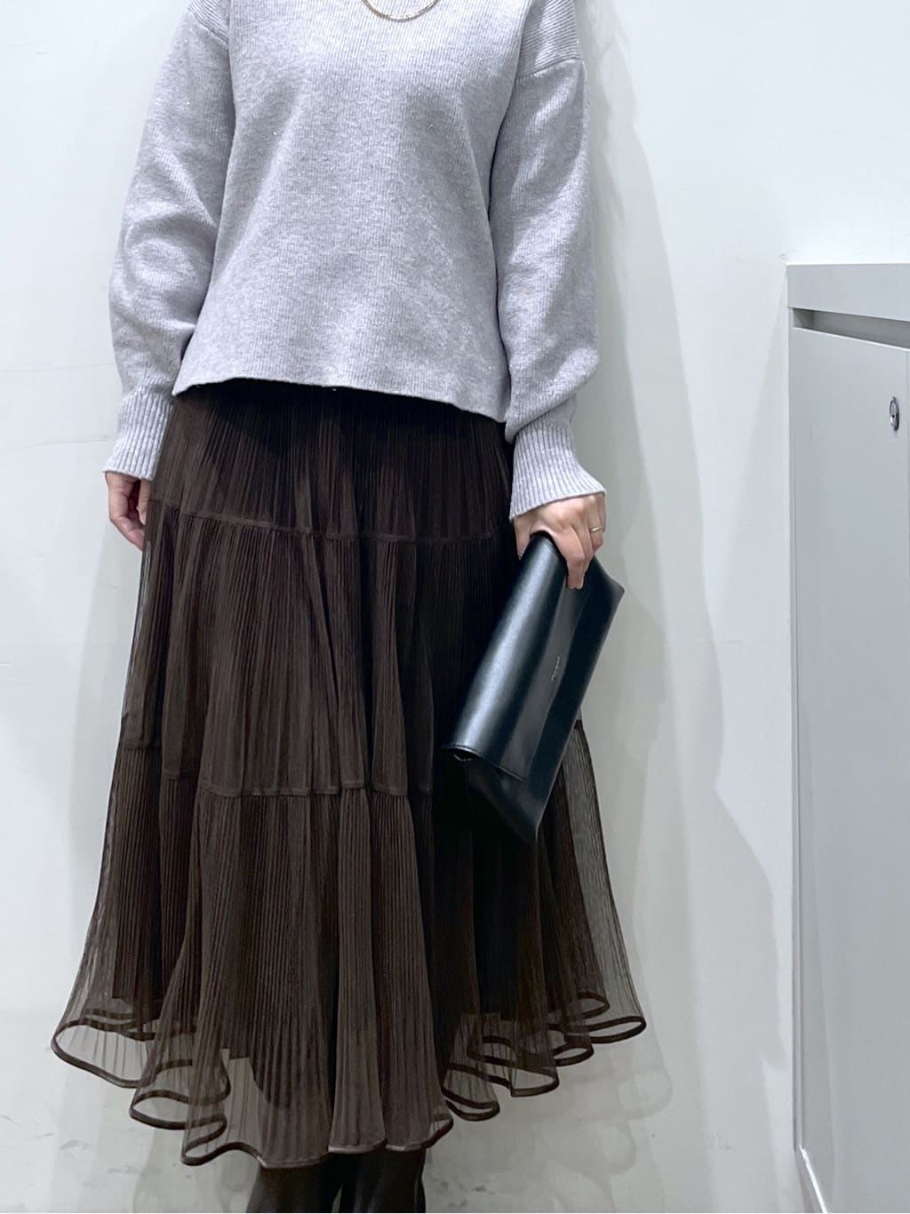Junさんの「index｜モックネックボクシーラメニット【洗濯機OK】《7col》」を使ったコーディネート
