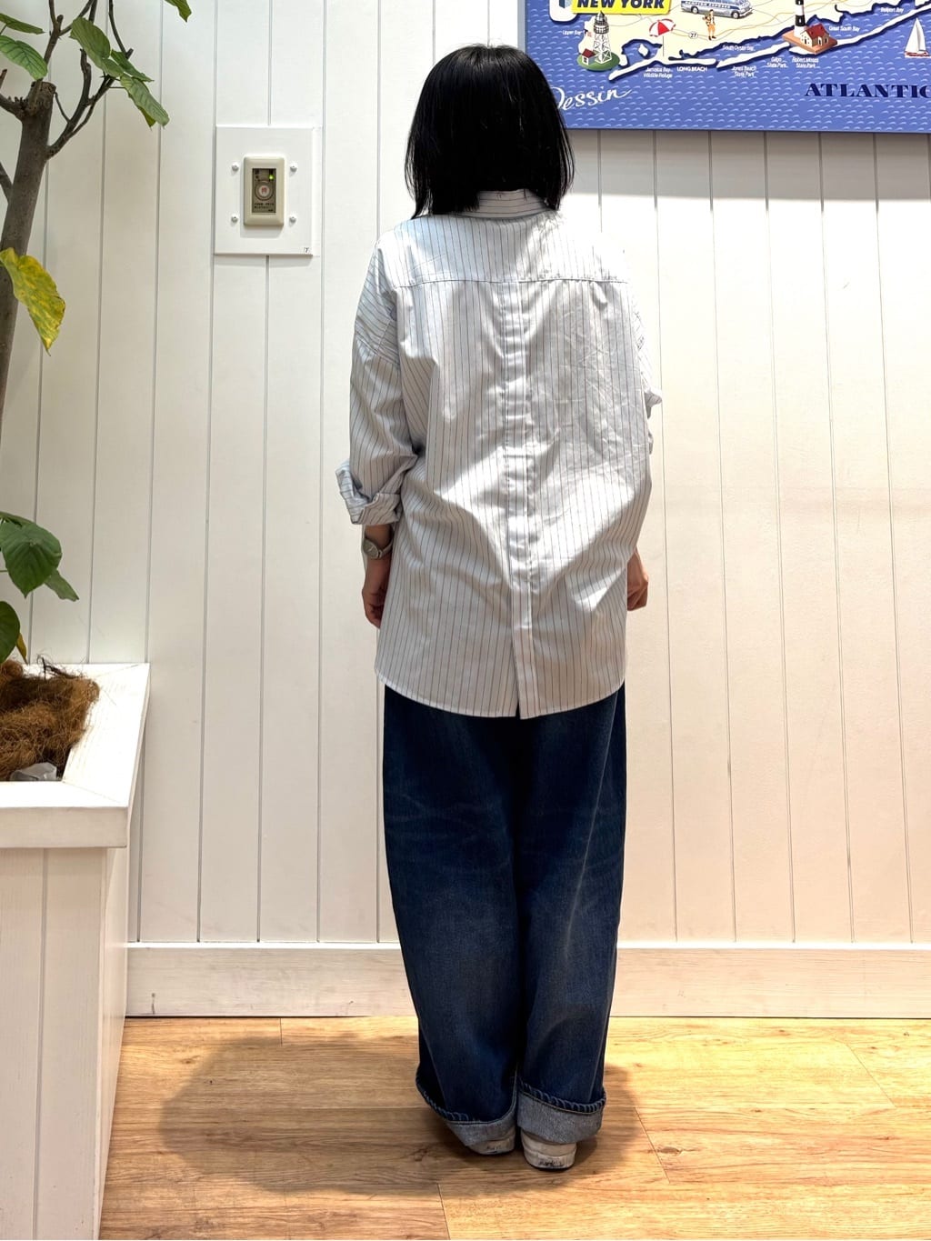 OKADAさんの「Dessin｜【洗える】バックボタンオーバーシャツ」を使ったコーディネート
