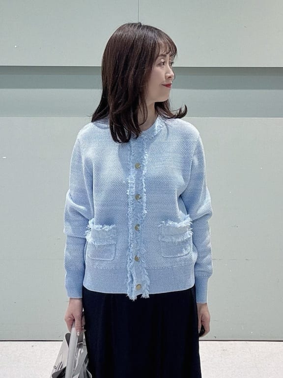 makiさんの「UNTITLED｜【洗える/ジャケット風】ツイードニットカーディガン」を使ったコーディネート
