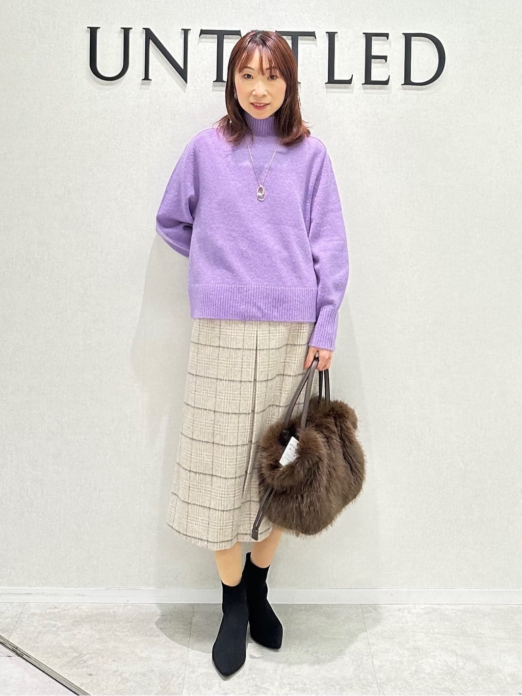 Miwaさんの「UNTITLED｜【8色展開/洗える】ウールカシミヤ ハイネックニット」を使ったコーディネート