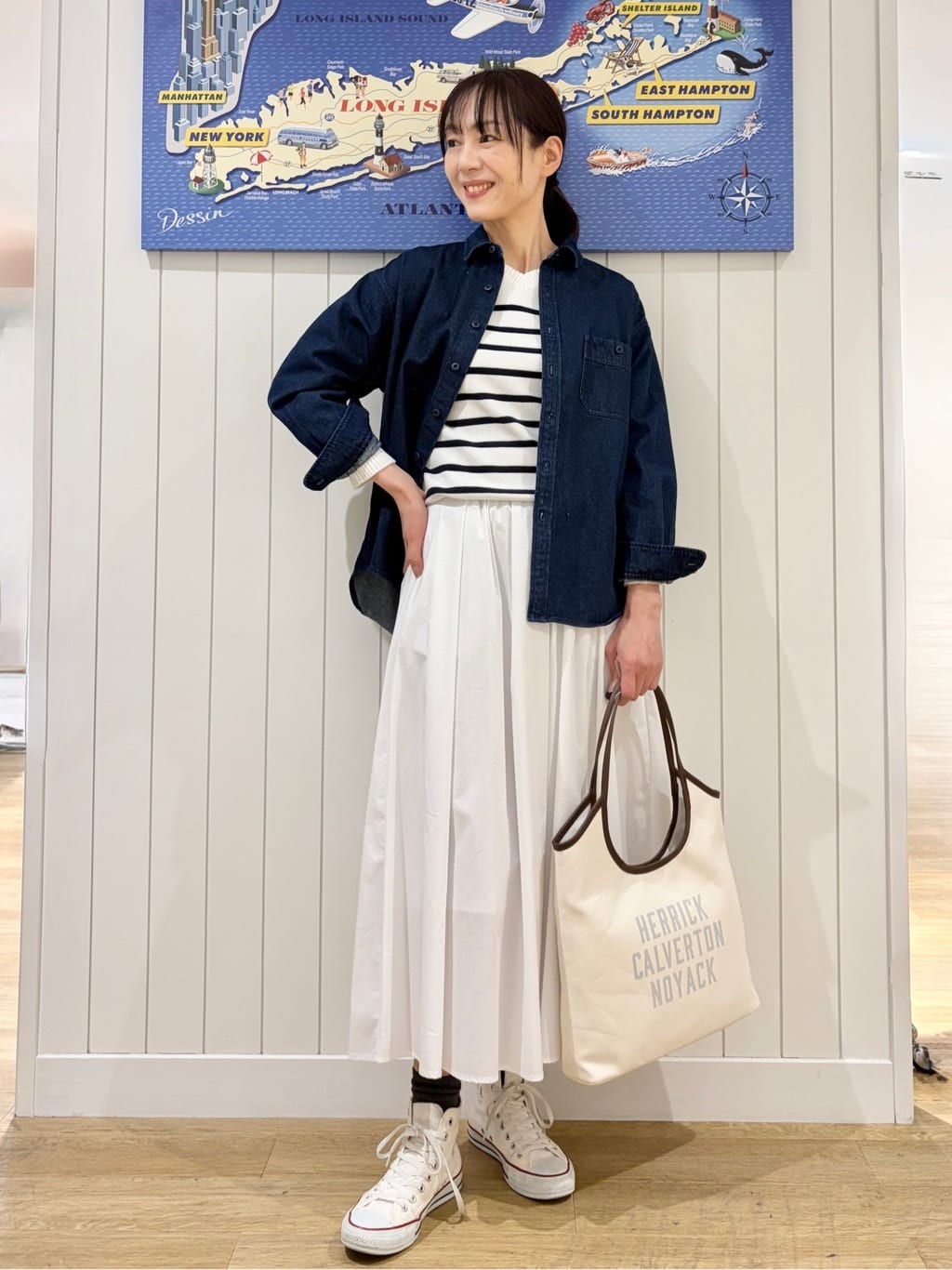 uwatokoさんの「Dessin｜【ユニセックス/洗える】10OZデニムシャツ」を使ったコーディネート