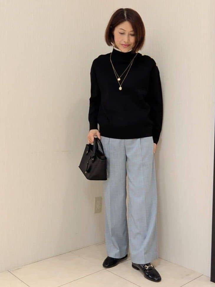 u-macoさんの「UNTITLED｜【洗える】ミラノリブニット」を使ったコーディネート