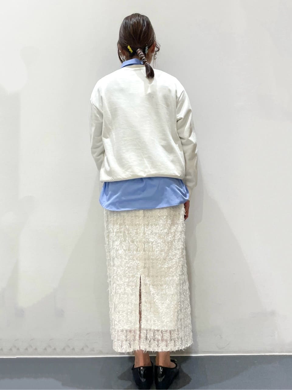 ともも。さんの「OPAQUE.CLIP｜ロゴ刺繍裏毛トップス【洗濯機OK】」を使ったコーディネート