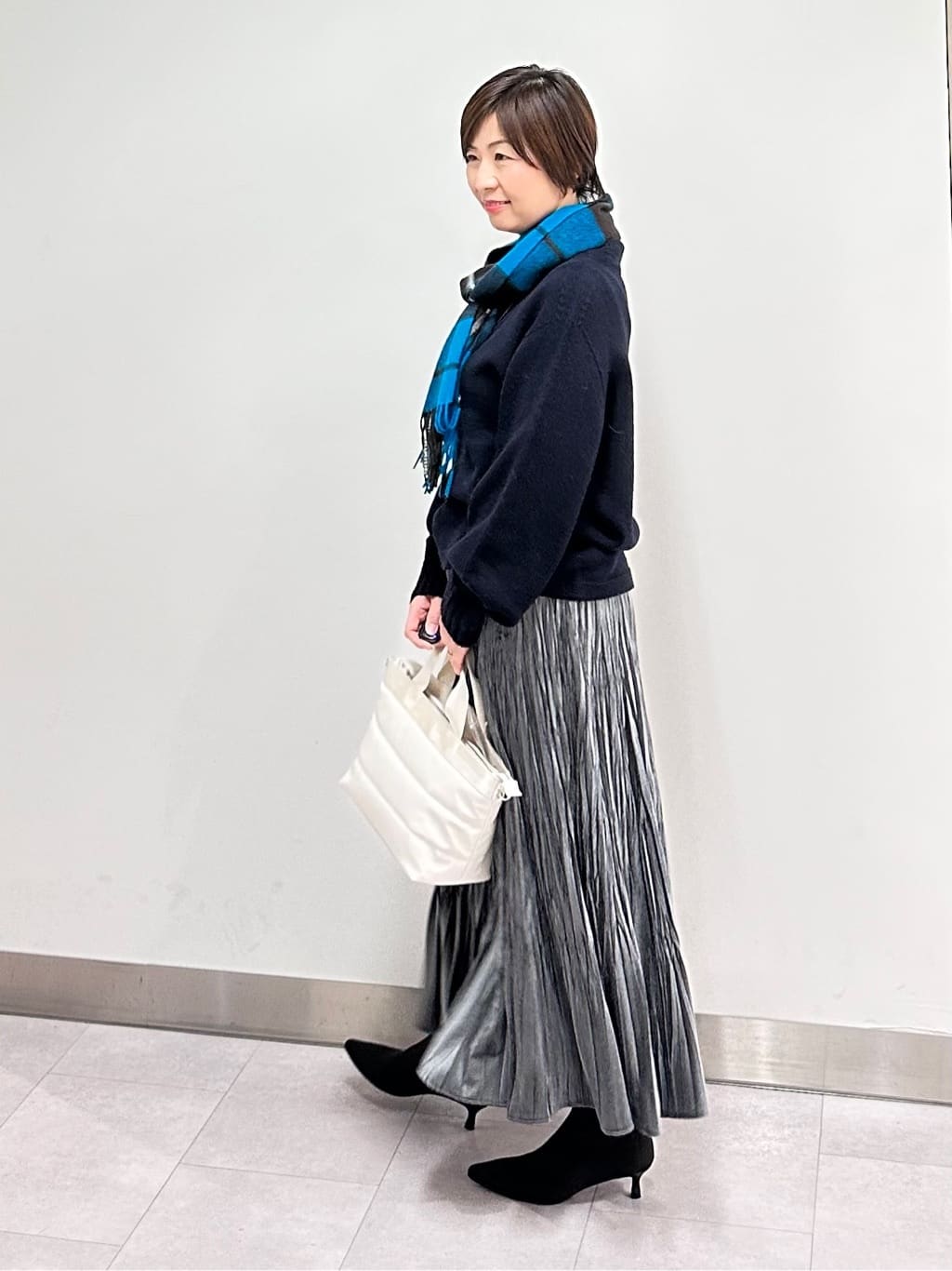 みなこさんの「UNTITLED｜【洗える】スポンディッシュ ボトルネックニット」を使ったコーディネート